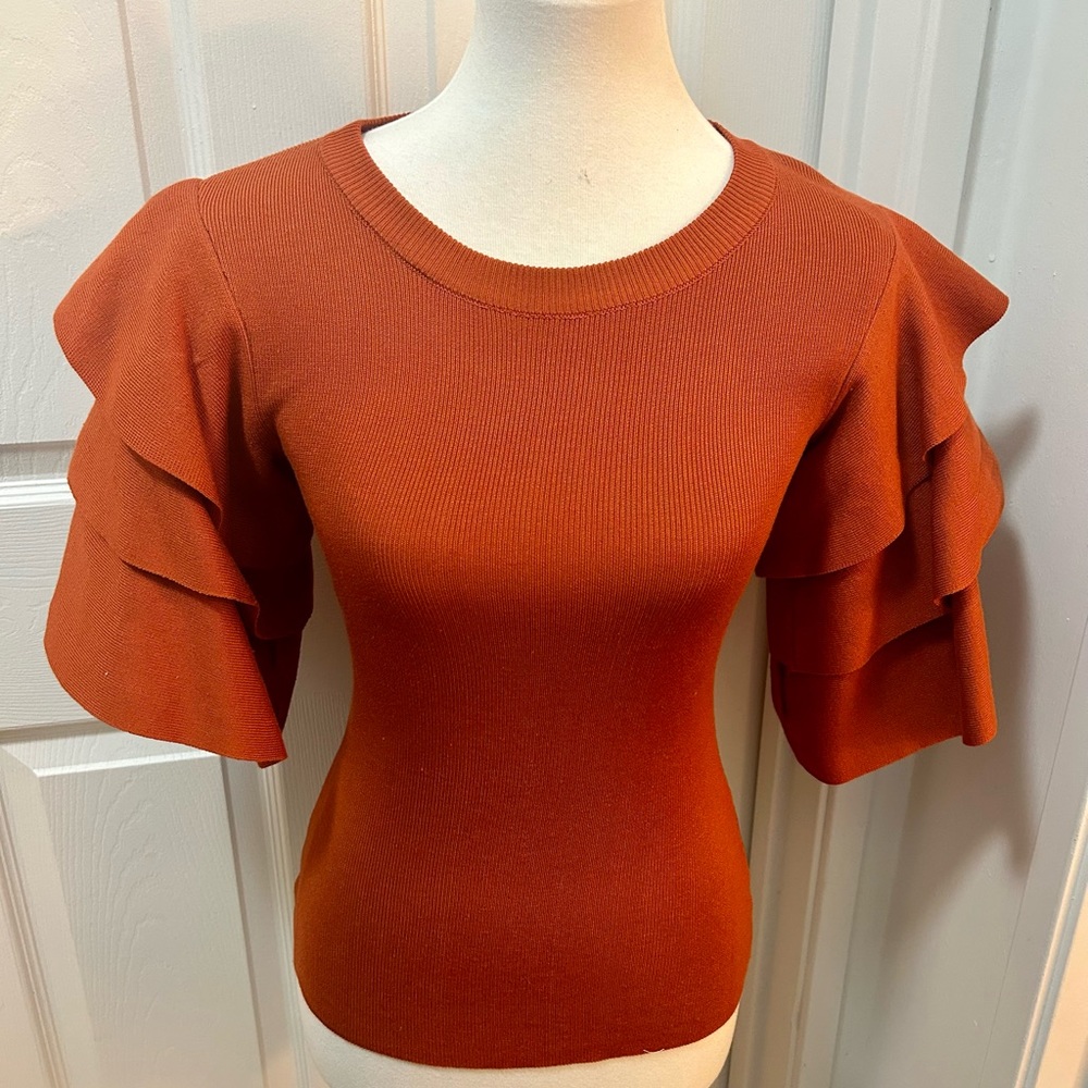 RUFFLE SLEEVE TOP